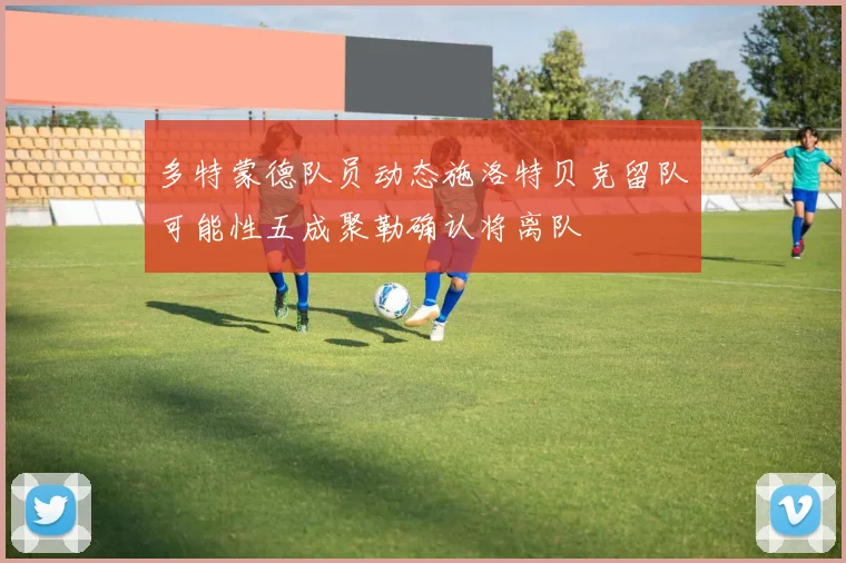 多特蒙德队员动态施洛特贝克留队可能性五成聚勒确认将离队